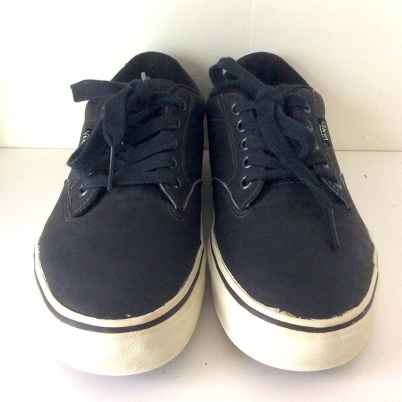 Vans Men’s Black Lace Up Board Shoes Sz 7 - Picture 5 of 12